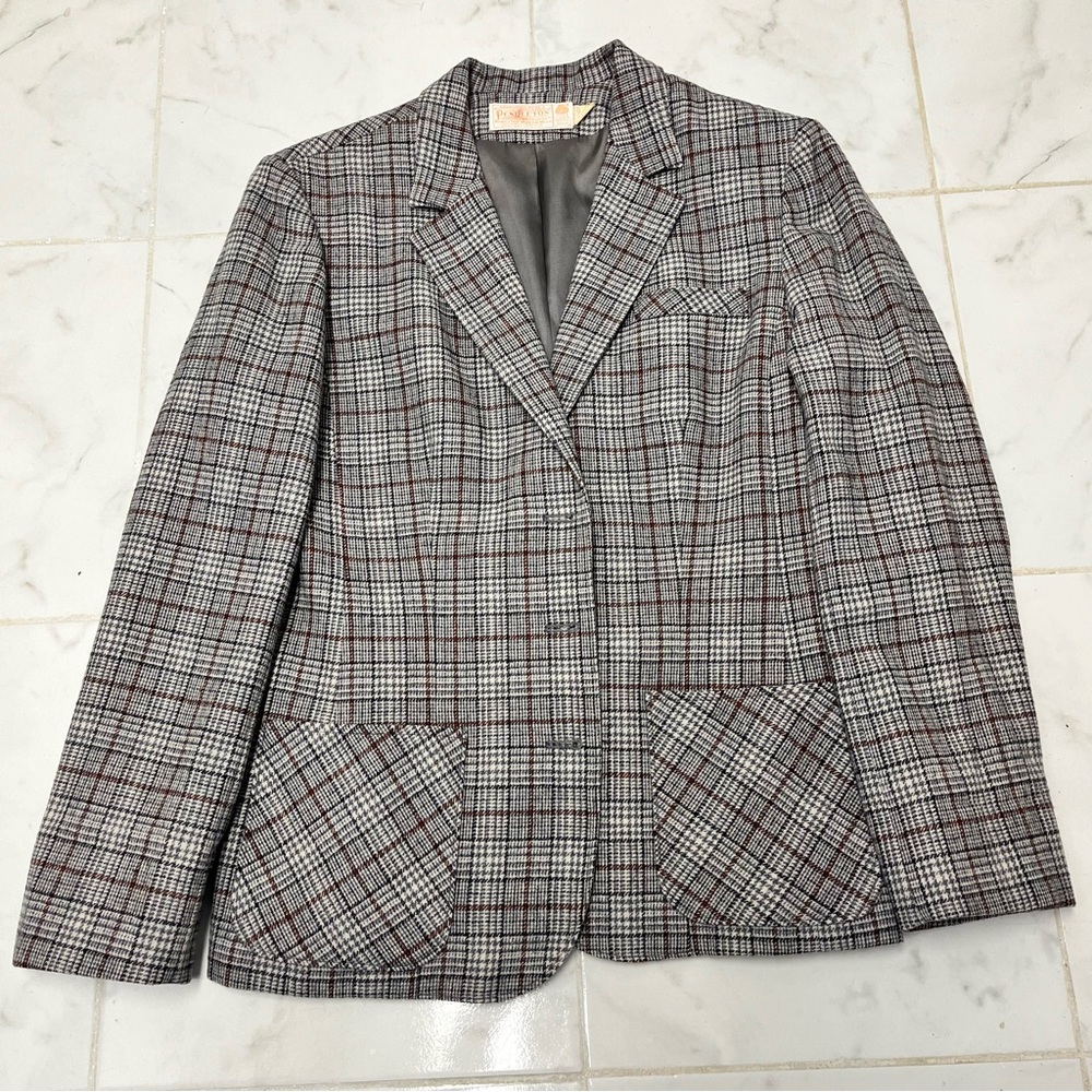 Pendleton Gray Blazer with Structured Shoulders